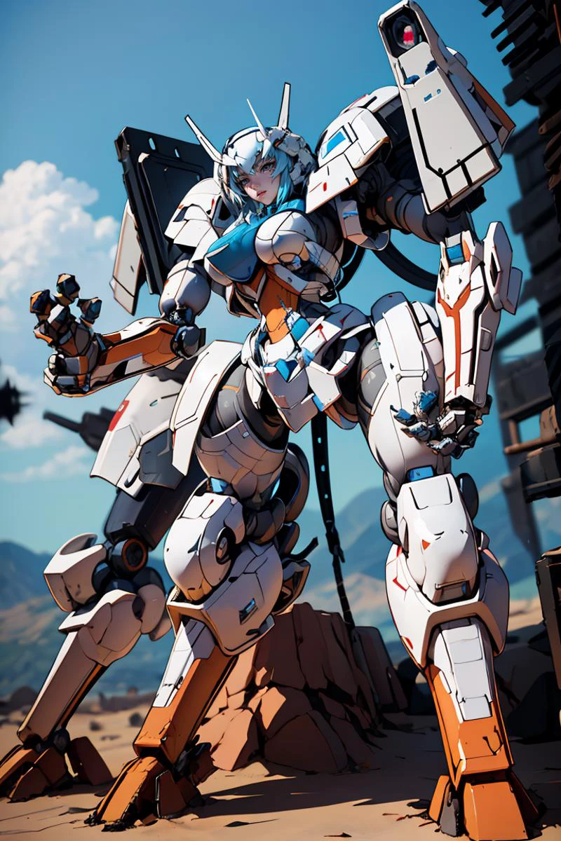 (masterpiece, best quality), 22 years old, 1girl, <lora:fusion_mecha_lora01:1> mecha, fusion mecha, mecha musume,