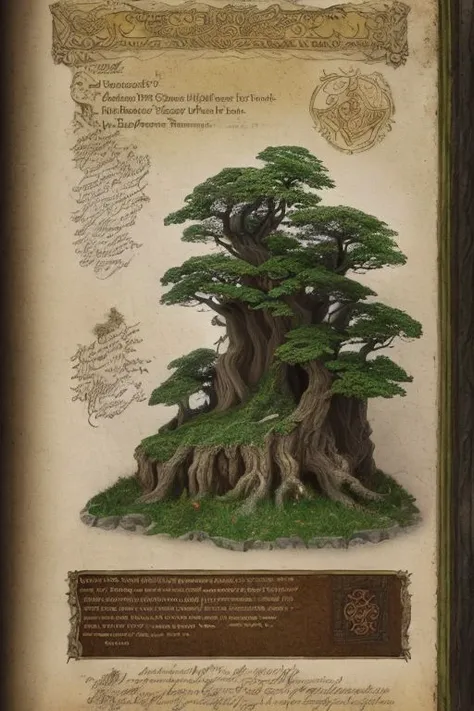 (highly detailed adventurer's handbook on dryads):1.5, (printed on realistic texture parchment):0.6, rich colors, high detail, hyper realism, acceleration, 8K, HD, super resolution, Cinematic