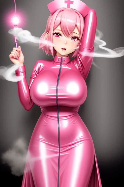 ((best quality,4k,8k,highres,masterpiece:1.2,ultra-detailed,realistic,photorealistic,photo-realistic:1.37)),(((1girl))),(((A woman caught in a wall of soft pink slime,The wall of soft pink slime approaching from the left and right,A woman caught in soft pink slime,kneeling))),((The woman is wearing a white blouse, Pink slime tears the clothes)), pink slime pool,twenties,Perfect face,huge tits,from front,(full body),(Short hair:0.8),(pink hair),((Crying face, panic)),(The soft pink slime wall is wet with mucus,Ooze covered skin),(((The pink slime wall approaches the woman from the left and right,The woman sticks her hands against the left and right pink slime walls))),((A woman caught in the gap of pink slime)),((((pink Slime dripping from the ceiling,pink Slime pulling a thread,A woman pushing the pink slime,Pink slime tentacles restrain her)))),A space that is not square,Biological space,(Dark ceiling,dark background),(dynamic)