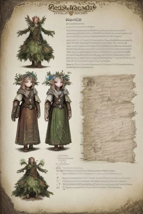 (highly detailed adventurer's handbook on dryads):1.5, (printed on realistic texture parchment):0.6, rich colors, high detail, hyper realism, acceleration, 8K, HD, super resolution, Cinematic