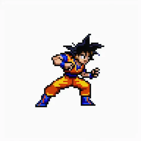 <lora:lisathepointless-v5.4_:1> by lisathepointless, purple background, simple background, solo, 1boy, fighting pose, pose, goku, son goku, spiked hair, dougi, happy, looking at viewer, orange clothing