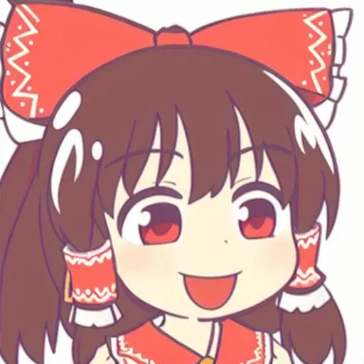 1girl, gyate, hakurei reimu, smile <lora:gyate_pixai:0.8>