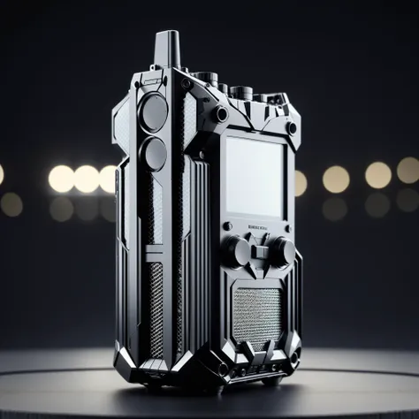 <lora:BatmanCoreXL:1>BatmanCore Handheld radio, sleek, (carbon fiber:0.7), (tech:0.8), (sci-fi:0.7), 24mm, (analog, cinematic, film grain:1.3), Bokeh DOF, (Masterpiece:1.3) (best quality:1.2) (high quality:1.1)