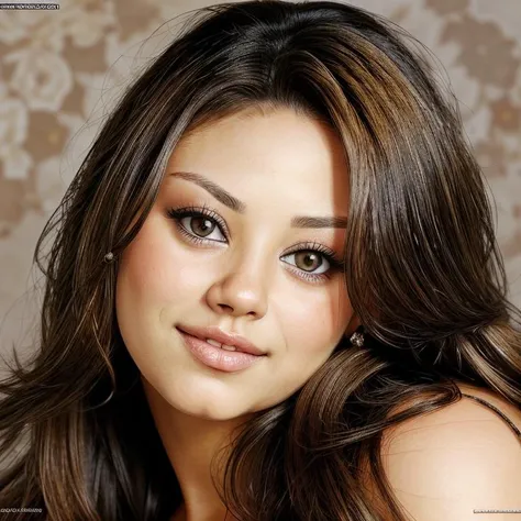 picture, best quality, a sexy woman, photo of beautiful MK<lora:MK:1.0>, long hair, looking at viewer, simple background, brown hair, brown eyes, closed mouth, lips, smile, watermark, portrait, web address, close-up, realistic, nose