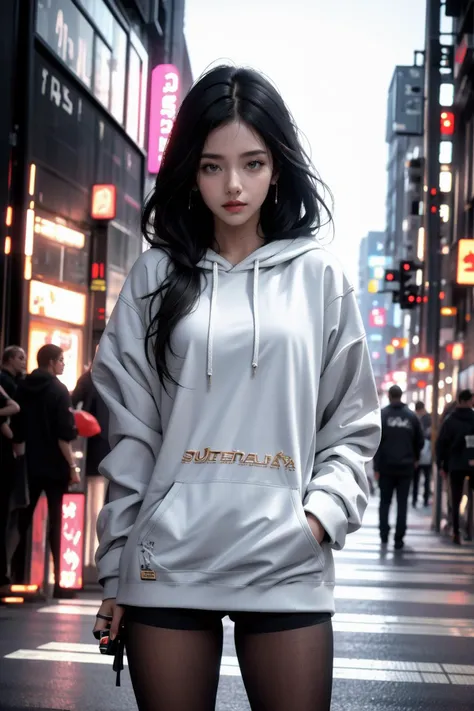 (RAW photo, best quality, masterpiece, ultra-detailed, high res, realistic), (extremely delicate and beautiful:1), (1girl:1.2, solo), streetwear, hoodie, street, excited (bokeh:1), ( beautiful light, soft light:1, film grain:0.5)
<lora:GoodHands-beta2:0.8>