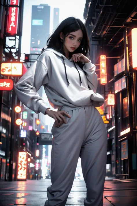 (RAW photo, best quality, masterpiece, ultra-detailed, high res, realistic), (extremely delicate and beautiful:1), (1girl:1.2, solo), streetwear, hoodie, street, excited (bokeh:1), ( beautiful light, soft light:1, film grain:0.5)
<lora:GoodHands-beta2:0.8>