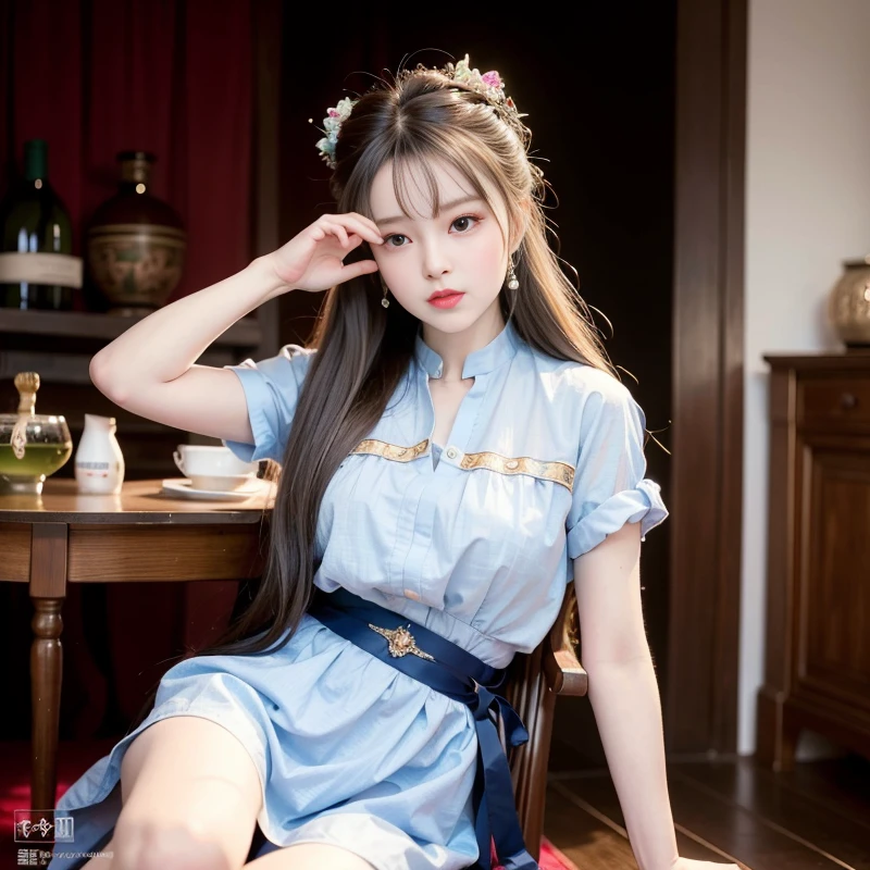 ru_qun,(RAW photo:1.2), (photorealistic:1.4),(masterpiece:1.3),(best quality:1.4),ultra high res,(detailed clothes features),HDR,,head,original_outfit,hanfu,clear details,masterpiece, best_quality, clear details,1girl,other,sitting on chair,cowboy shot, <lora:elegantHanfuRuqun_v10:1>, <lora:koreanDollLikeness_v10:0.31>, pureerosface_v1, ulzzang-6500-v1.1,(hands behind back)