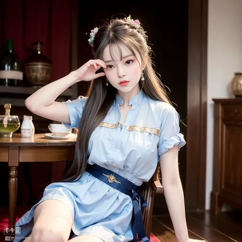ru_qun,(RAW photo:1.2), (photorealistic:1.4),(masterpiece:1.3),(best quality:1.4),ultra high res,(detailed clothes features),HDR,,head,original_outfit,hanfu,clear details,masterpiece, best_quality, clear details,1girl,other,sitting on chair,cowboy shot, <lora:elegantHanfuRuqun_v10:1>, <lora:koreanDollLikeness_v10:0.31>, pureerosface_v1, ulzzang-6500-v1.1,(hands behind back)
