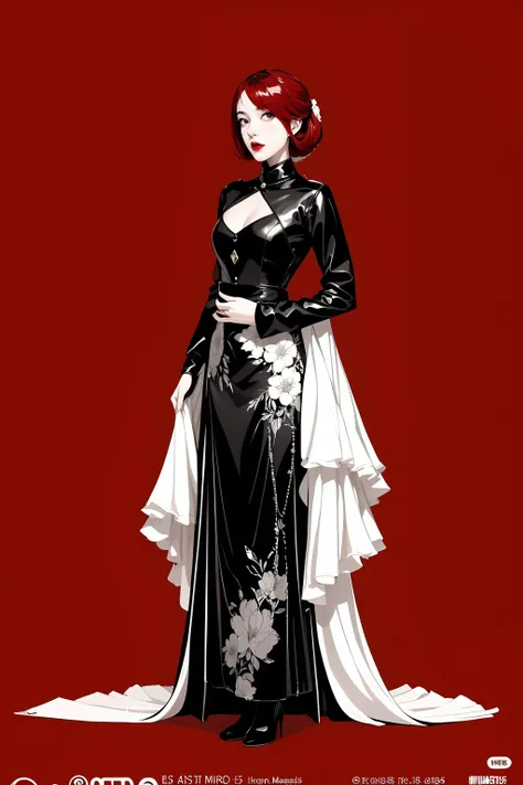 (Masterpiece:1.5),(Best Quality:1.5),High Resolution,Highly Detailed,(Low Contrast:1.1),<lora:add_detail:0.5>,Full body photo,.official art,red background,flat color,partially colored,persona 5,.|key visual| intricate| highly detailed| breathtaking beauty| digital lineart| vibrant|,.Aestheticism Painting,.