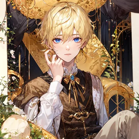 1boy, blonde hair,fata, <lora:Style_GlassyandGlaze (FATA)_v1.0:1:1,0,0,0,0,0,0,0,1,1,1,1,1,1,1,1,1>