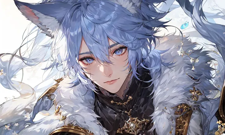 1boy,male_focus,white hair,wolf ears,from above,fata, <lora:Style_GlassyandGlaze (FATA)_v1.0:1:1,0,0,0,0,0,0,0,1,1,1,1,1,1,1,1,1>