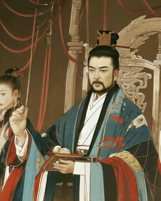 <lora:xuanxue:0.5:1,1,1,1,0,0,0,0,0,0,0,0,0,0,0,0,0>, High Forehead, Sharp Eyes, Fierce Bird-like Chest, Harsh Voice, Lack of Mercy, Ruthless Heart, Powerful Ruler, Authoritarian, Astute Leader, Ambitious, Historical Figure, First Emperor of China, Qin Dynasty, Centralized Governance, Terracotta Army, Great Wall of China, Unification of China, Monumental Achievements, Controversial Legacy, Imperial Authority, Absolute Rule, Autocratic Governance, Legalist Policies, Standardized Measures, Centralized Bureaucracy, Grand Projects, Dynastic Founder, Vast Empire