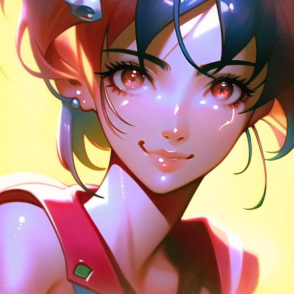 masterpiece portrait of smiling Rei Ayanami \(evangelion\), evangelion \(Hideaki\), caustics, textile shading, high resolution illustration, red eyes, feminine, no pupils, blue hair,  short hair