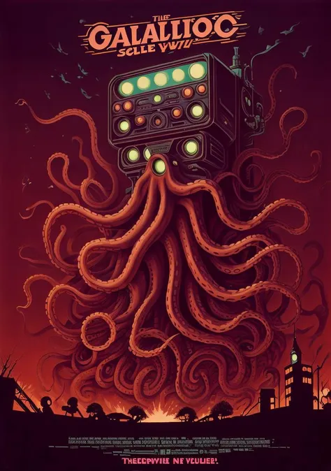 Analog style,cthulhutech 80s poster, <lora:cthulhuTECHv3:1> <lora:80s Movieer Style v2:1>