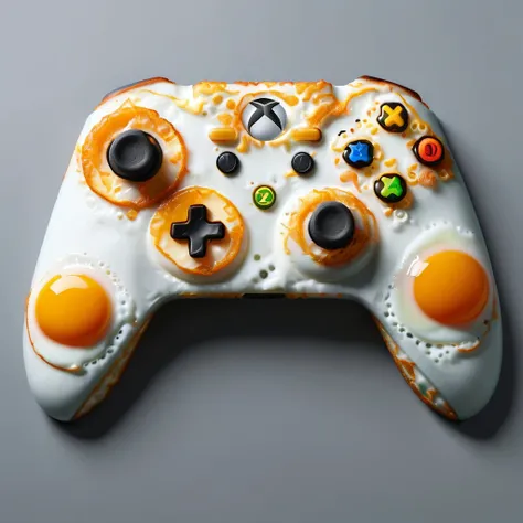 photo shot of a ral-friedegg xbox controller,realistic,highly detailed,realistic,lifelike,studio photo,highly detailed,colors,dynamic,cinematic,masterpiece,intricate,hdr,abstract fractal