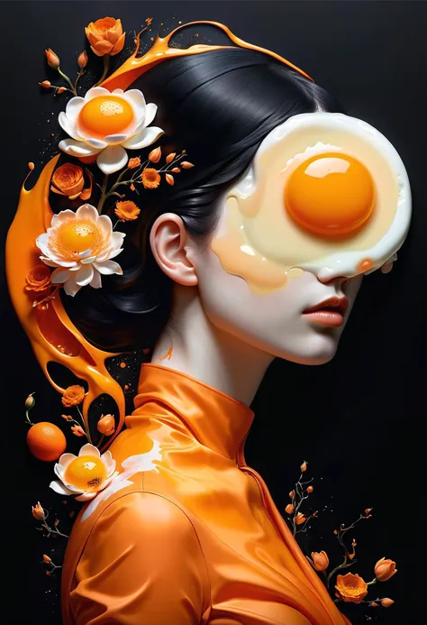 pitch black dark background, [:blooming supernaturalism :6] rising orange vapors [in the form of a duotone (woman's profile looking down:0.3)::4], masterpiece by Anna Dittman, Dan Hillier, Jean Nouvel, Germaine Krull, glitch art, dark art, digital artwork, illustrative, painterly, matte painting 
<lora:ral-friedegg-sdxl:0.8> ral-friedegg