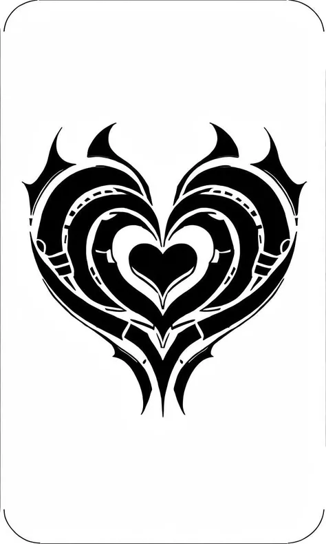 wts2024, stylized, flat, simple background, tribal, 2d, centered, bleeding heart