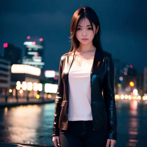 (8k, RAW photo, best quality, masterpiece:1.2), (realistic, photo-realistic:1.37),1girl,cute,cityscape, night, rain, wet, professional lighting, photon mapping, radiosity, physically-based rendering, <lora:ChineseDollLikeness2.0:1>,Chinese Doll