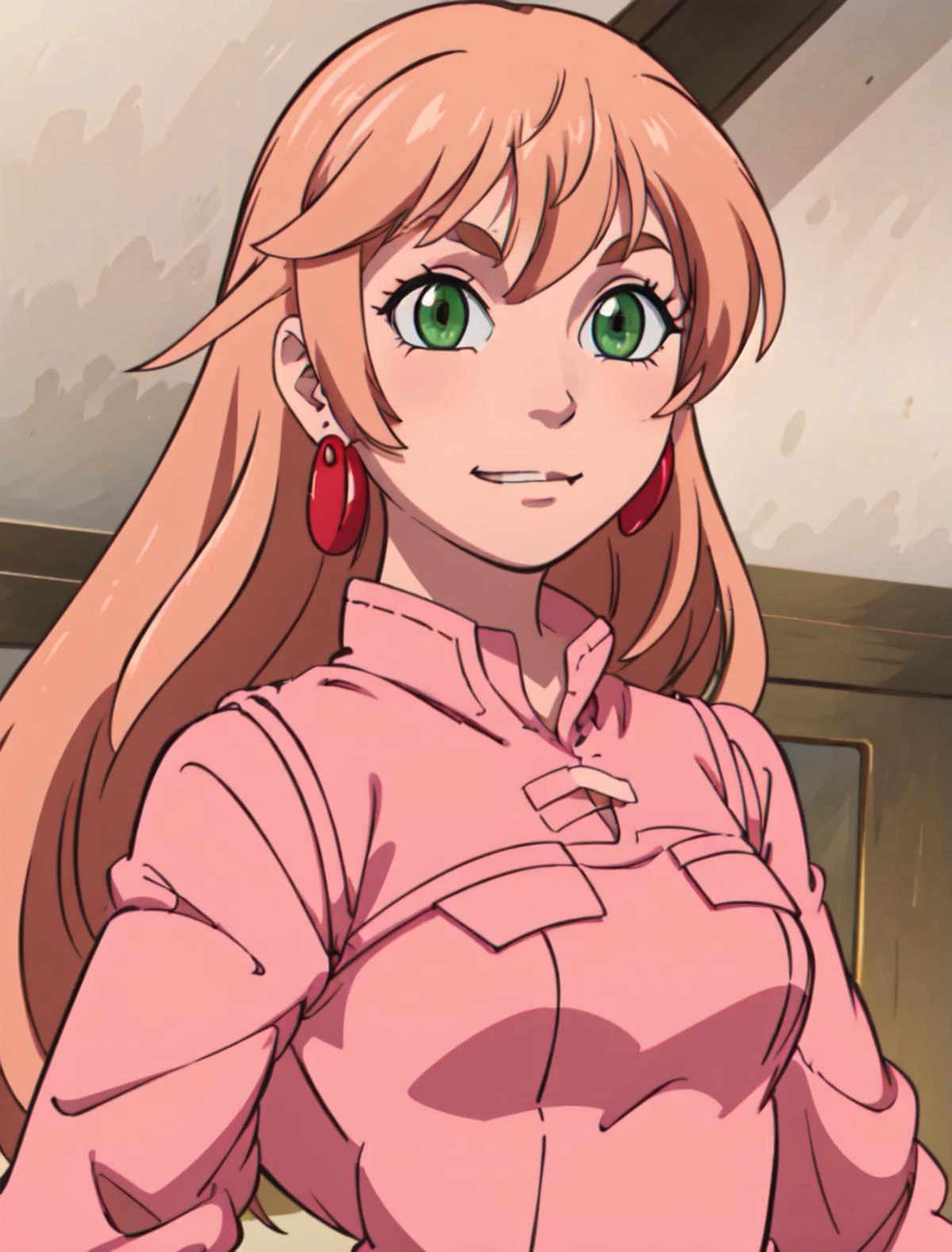 masterpiece, best quality,
<lora:remerciernike.sd15.v2:0.75>
remerciernike, pinkdress, green eyes, red earrings,
light smile,