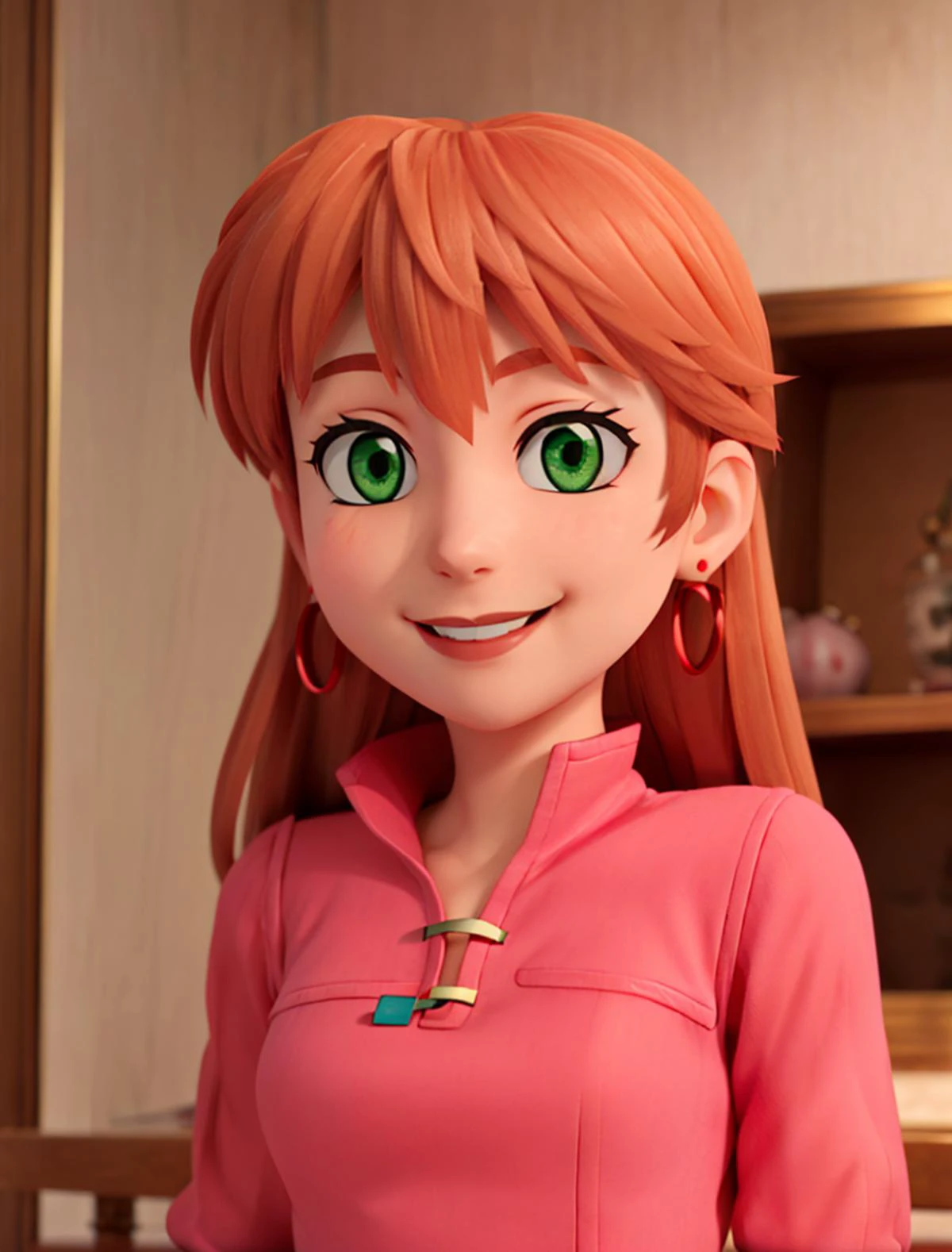 masterpiece, best quality,
<lora:remerciernike.sd15.v2:0.65>
remerciernike, pinkdress, green eyes, red earrings,
light smile,