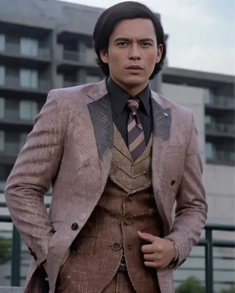 1man ,solo,city,suit,cowboy shot, upper body,<lora:gouhidekiV2:0.7>, (8k, RAW photo, best quality, masterpiece:1.2), (realistic, photo-realistic:1.37) ,(highly detailed),