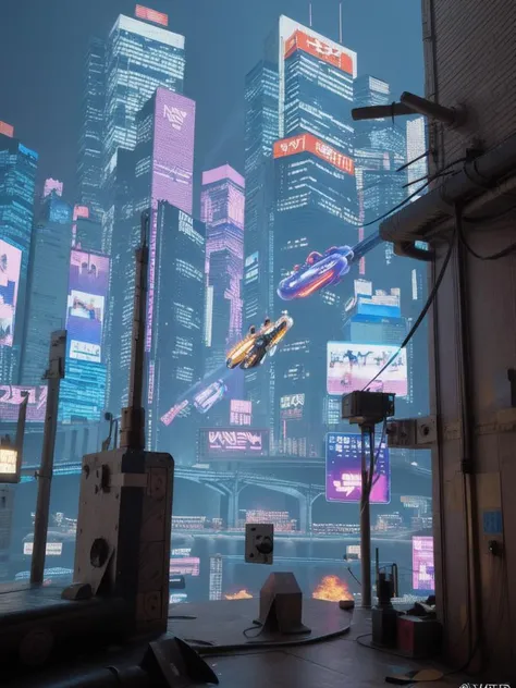 cityscape, <lora:Cyberpunk sceneV1:0.8>, Cyberpunk,masterpiece, best quality, ultra-detailed, illustration, an extremely delicate and beautiful, dynamic angle ,floating, simple background,