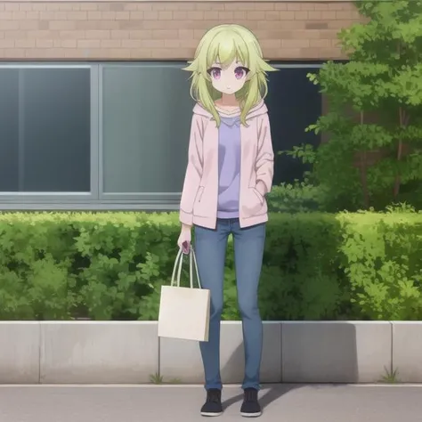 agastya-akashic, , green hair, full body, solo, 1girl, outdoors <lora:agastya-akashic-000007:0.7>