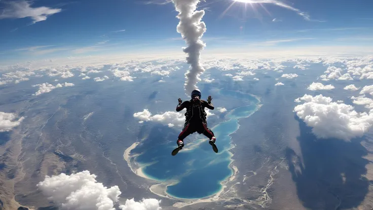 skydiving through a dimensional rift, best quality, HD, ~*~aesthetic~*~