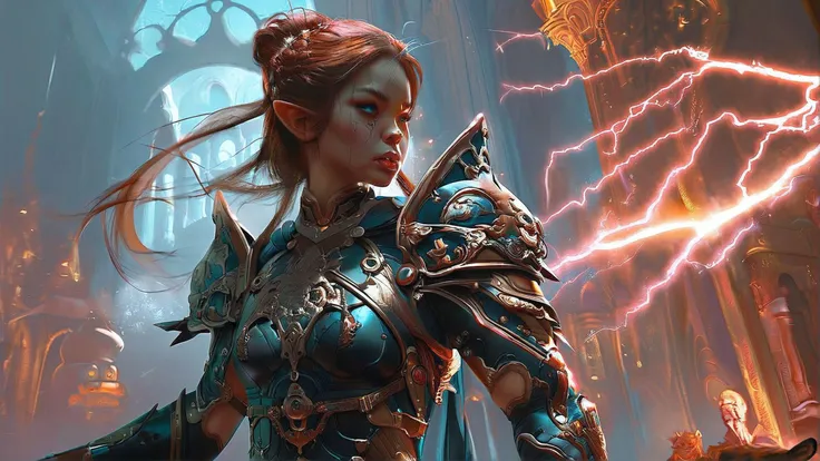 lightning, fantasy, intricate, elegant, highly detailed, digital painting, artstation, concept art, smooth, sharp focus, illustration, art by Krenz Cushart and Artem Demura and alphonse mucha HD, 4K, 8K, intricate, masterpiece, award winning, sharp focus, super beautiful, artgerm, trending on artstation, Ross Tran, WLOP, Ross, dark fantasy, horror, intricate, 4k, highly detailed, digital painting, artstation