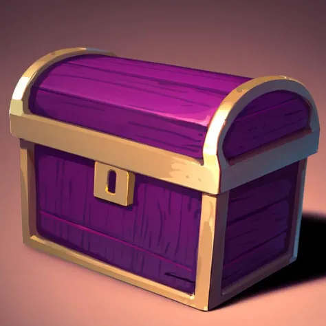 <lora:FantasyIcons_Bags_and_Boxes:0.8>, simple background,
(purple) treasure chest,