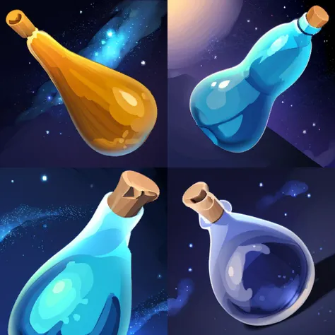 ((masterpiece,best quality)), absurdres, 
<lora:FantasyIcons_Bags_and_Boxes:0.9>, simple background,
bottle, stars, night sky,