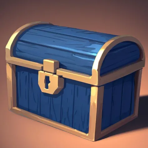<lora:FantasyIcons_Bags_and_Boxes:0.8>, simple background,
(blue) treasure chest,