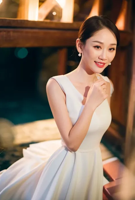 <lora:chenqianen2:0.9>chenqiaoen face,chenqiaoen body,grin,pov,(good hands,perfect hands),
pose,supermodel,
Sunlight filters through ancient cherry blossom trees, casting a dappled pattern on the bluestone paths. In this exquisitely beautiful Kyoto, Xiaoling, a beautiful woman dressed in a kimono, gracefully steps out in small, delicate strides, seeking out a touch of her own elegance in this ancient capital of a thousand years.She gently waves her red folding fan, and as the breeze brushes past, several strands of hair dance in the wind. Behind her, the resplendent Kyoto Tower shines, forming a stunning contrast with the quaint wooden houses in front. Not far away, a gentle stream babbles, drawing the eye to an exquisite red bridge.Xiaoling slowly approaches the bridge, leans forward, and gently dips her hand into the water. The cool sensation instantly spreads from her fingertips throughout her body, and she smiles slightly, as lovely as a lotus in the water. The photographer captures this fleeting moment of beauty, clicking the shutter and seemingly freezing time in this instant.The entire scene is like a painting, rich in color and harmony. In this painting, Xiaoling appears as if a princess who has traveled through time, enjoying a moment of tranquility and beauty. The stunning scenery of Kyoto perfectly complements the beauty, creating a unique and captivating landscape.
(white skin,)(white dress:1.9),
smile,
(looking at viewer),
supermodel,
(depth of field:1.89),(long exposure:1.2),(dynamic motion:1.13),(Extreme Aestheticism:1.93),offical art,first person view,blurry background,(professional photograph:1.5),
(8k, RAW photo, best quality, masterpiece:1.2), (realistic, photo-realistic:1.85), (ultra-detailed:1.5), highres
<lora:epi_noiseoffset2:1>