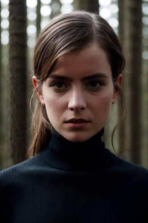 A stunning intricate full color portrait of hnh, wearing a black turtleneck, epic character composition, by ilya kuvshinov, alessio albi, nina masic, sharp focus, natural lighting, subsurface scattering, f2, 35mm,<lyco:HannahHoekstra-RealVision-V1.0:1.0>