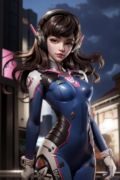 (masterpiece, best quality), intricate details,
1girl, <lora:dva:0.8> 1girl, d.va (overwatch), solo, long hair, whisker markings, bodysuit, brown hair, facial mark, gloves, breasts, brown eyes, pilot suit, cowboy shot, headphones, white gloves, medium breasts, swept bangs, skin tight, animal print, bangs, bunny print, ribbed bodysuit, facepaint, pink lips,