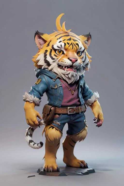 Fantz cartoon monster design, tiger, smile, furry monster, ultra detailed, random colors, <lora:funnyCreatures_v20:0.7> <lora:blindbox_V1Mix:0.2> <lora:3dcreature:0.6>
