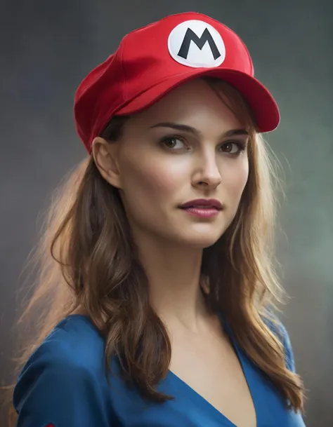 Portrait of (ohwx woman) <lora:natalie_lora_sdxl_v1-000008:1> as super Mario, red hat, fantasy, highly detailed, digital painting, artstation, concept art, sharp focus, illustration, art by Tony Sart and artgerm and randy vargas