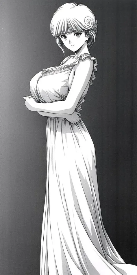 <lora:Amano_AiV3:0.7> amano_ai, huge_breasts, standing, solo, sundress, masterpiece, best quality, detailed face, detailed eyes, highres,