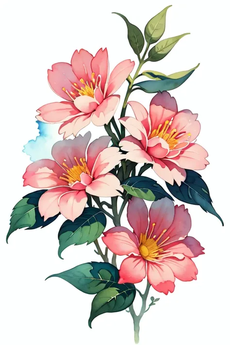 (masterpiece, beat quality, official art, watercolor sketch), a flower