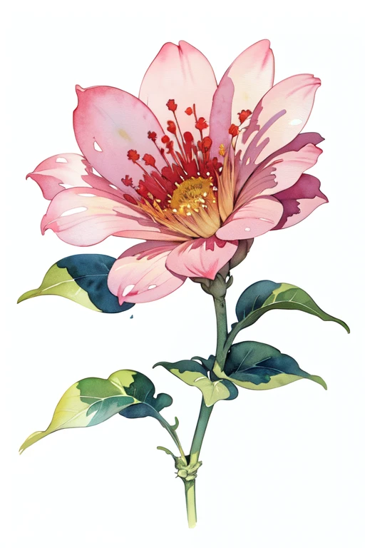 (masterpiece, beat quality, official art, watercolor sketch), a flower