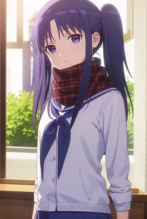 miriyanagiba, <lora:miri yanagiba s1-lora-nochekaiser:1>,
miri yanagiba, long hair, black hair, twintails, (purple eyes:1.1), mole, mole under eye,
BREAK school uniform, serafuku, scarf, blue scarf,
BREAK indoors, restaurant,
BREAK looking at viewer, (cowboy shot:1.5),
BREAK <lyco:GoodHands-beta2:1>, (masterpiece:1.2), best quality, high resolution, unity 8k wallpaper, (illustration:0.8), (beautiful detailed eyes:1.6), extremely detailed face, perfect lighting, extremely detailed CG, (perfect hands, perfect anatomy),