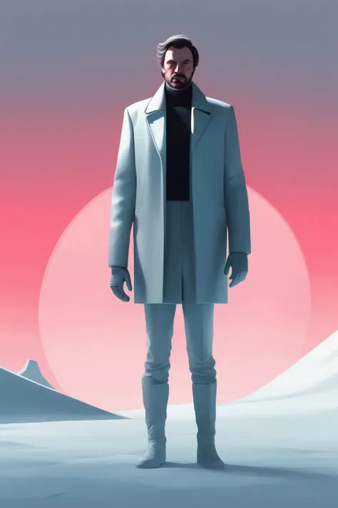<lora:Christopher Balaskas Style:1>Christopher Balaskas Style - stark minimalism, Guin Saga, very realistic clean and sharp, angular gradients, 1980s airbrushed illustration