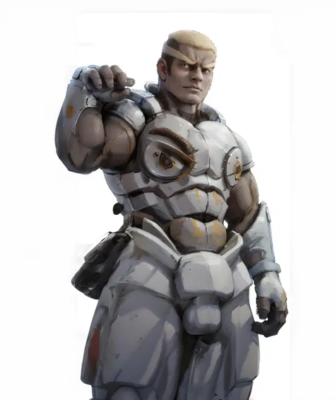 marshal_pokemon, orange eyebrows, orange short hair, dark skin, muscular, (cogarmor2023, armor) <lora:cogarmor2023:1> <lora:Marshal-15:0.8>