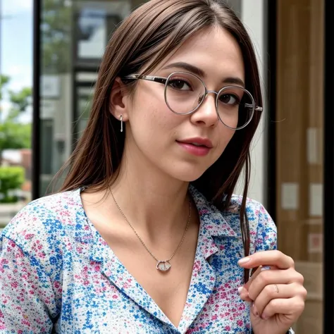 detailed face, masterpiece, dressed milf,(wearing clothes,clothing),(round_eyewear:1),jewelry,
<lora:lcm_lora_sd15:1>
<lora:add_detail:0.5>
<lora:round_glasses-v17h:1>