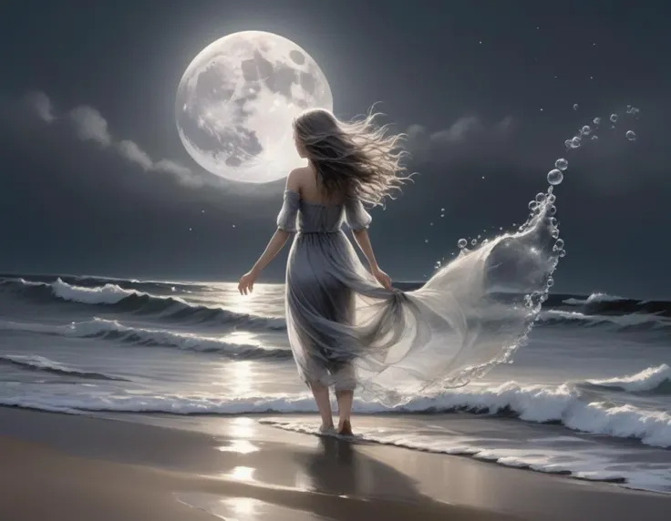 Where the wave of moonlight glosses
The dim gray sands with light,
Far off by furthest Rosses
We foot it all the night,
Weaving olden dances
Mingling hands and mingling glances
Till the moon has taken flight;
To and fro we leap
And chase the frothy bubbles,
While the world is full of troubles
And anxious in its sleep.
Come away, O human !
To the waters and the wild
With a faery, hand in hand,
For the world's more full of weeping than you can understand.