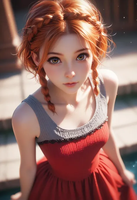 zPDXLrl,score_9, score_8_up, score_7_up, A hyper realistic ultra detailed photo of beautiful woman,
themed braid hair ,
ginger hair,
ultrarealistic, cute, petite body, perky boobs,
<lora:perfect-eyes:0.8> eyes, perfecteyes,
from above ,
upper body ,
looking at viewer,
confused ,
standing ,
1920's Cloche Dress themed setting, detailed and intricate environment, detailed outfit,
hands hidden, dynamic weather,
