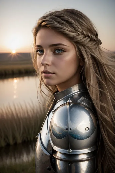 1girl, (light art by Giovanni (Nino) Costa:1.2) , mundane Airbrush painting, desolate grass and lake, Guilty, soft focus of a hefty Papuan (Male Knight errant:1.3) , the Knight errant is very [Romantic|Strange] and Fantastical, his hair is Primordial and styled as Mermaid waves, Grey streaks, complex Rust and Colorless background, at Dawn, Very wide view, Movie still, Hopeful, Glitchcore, side lit, telephoto lens, Ambrotype, overlapping compositions, matte, photo-realistic face, Topaz detailed eyes, RTX, masterpiece