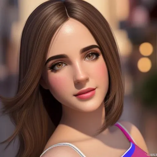 1girl,pyuuki, brown hair, best quality, cuban,cute,looking at viewer,gorgeous female, beauty,shiny skin,porous skin texture, depth of field, highly detailed,8k,volume lighting, cinematic,lighting,colorful,shap focus,intricate,hyper detailed,