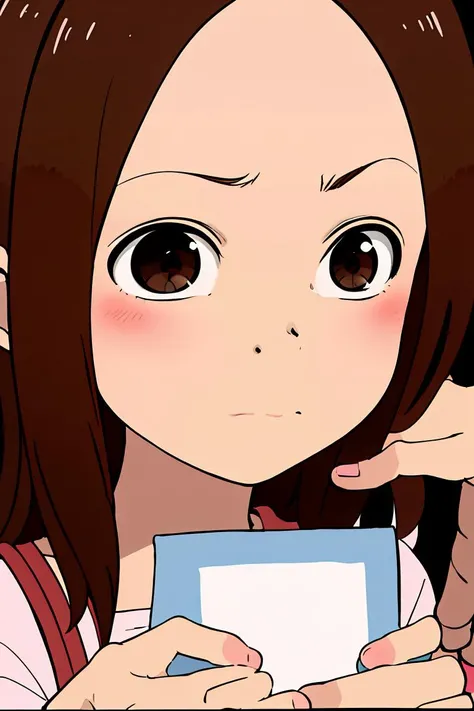 Inoue Orihime, shy face, doing blowjob at viewer, innocent face