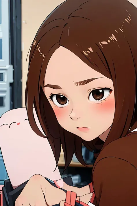 (masterpiece, best quality), 1girl, <lora:chii:1> Chii, 1girl, brown hair, brown eyes, medium hair, blush